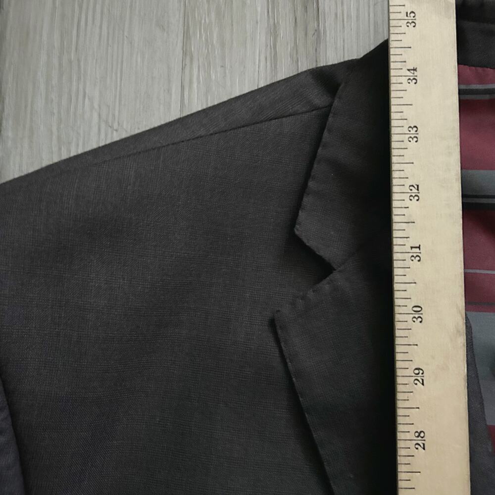 Statement Italy Men’s Super 150 Wool 2-pieces Modern Fit Dark Brown Suit Sz 56R - Picture 8 of 12